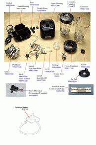 Part Location Diagram of 990058900 Hamilton Beach Motor